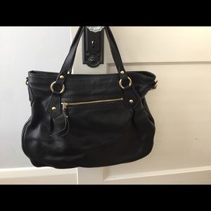 Black leather purse